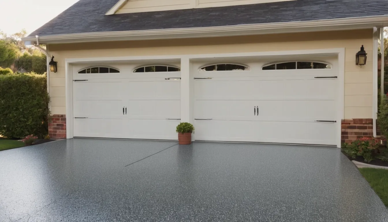A clean epoxy-coated garage floor in a home in Pasadena